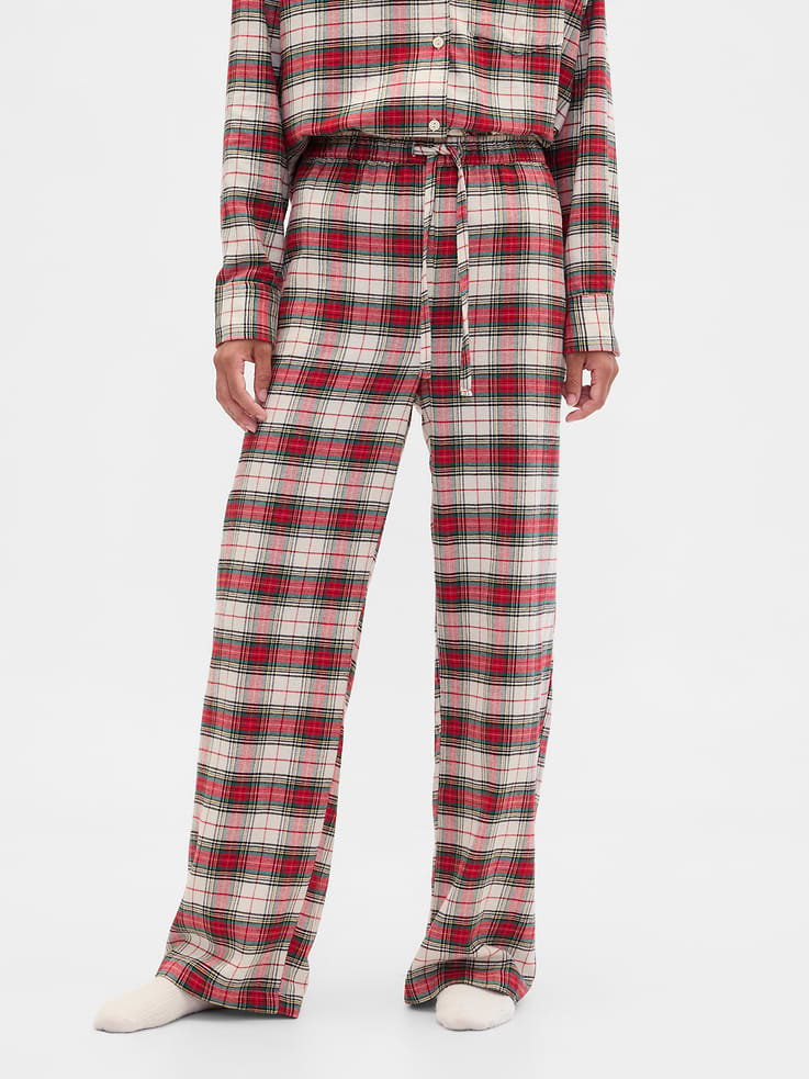 Image 3 of 4, Flannel Pull-On PJ Pants
