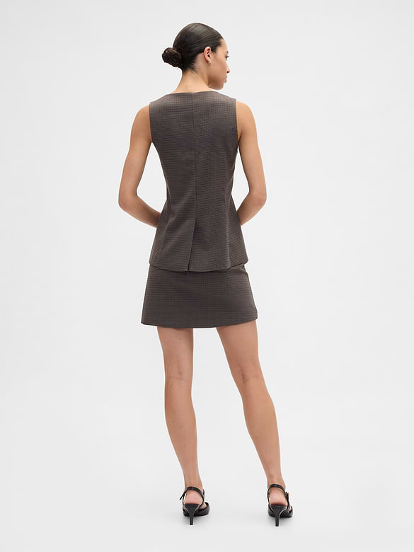 Recycled Pull-On Mini Skirt