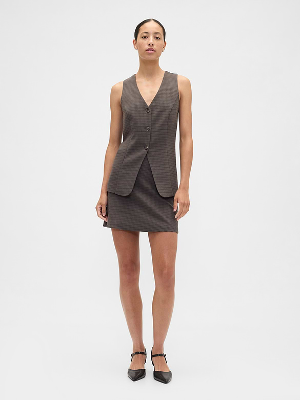 Recycled Pull-On Mini Skirt