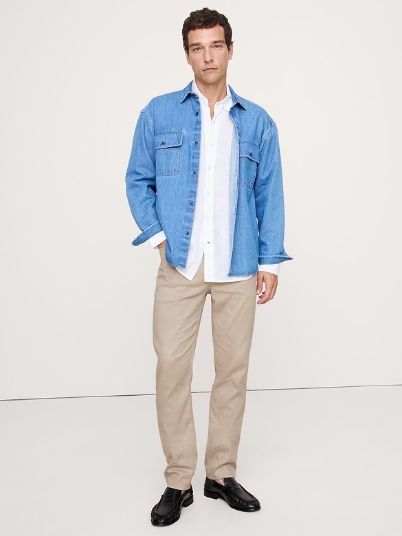 Slim Linen-Cotton Traveler Pant
