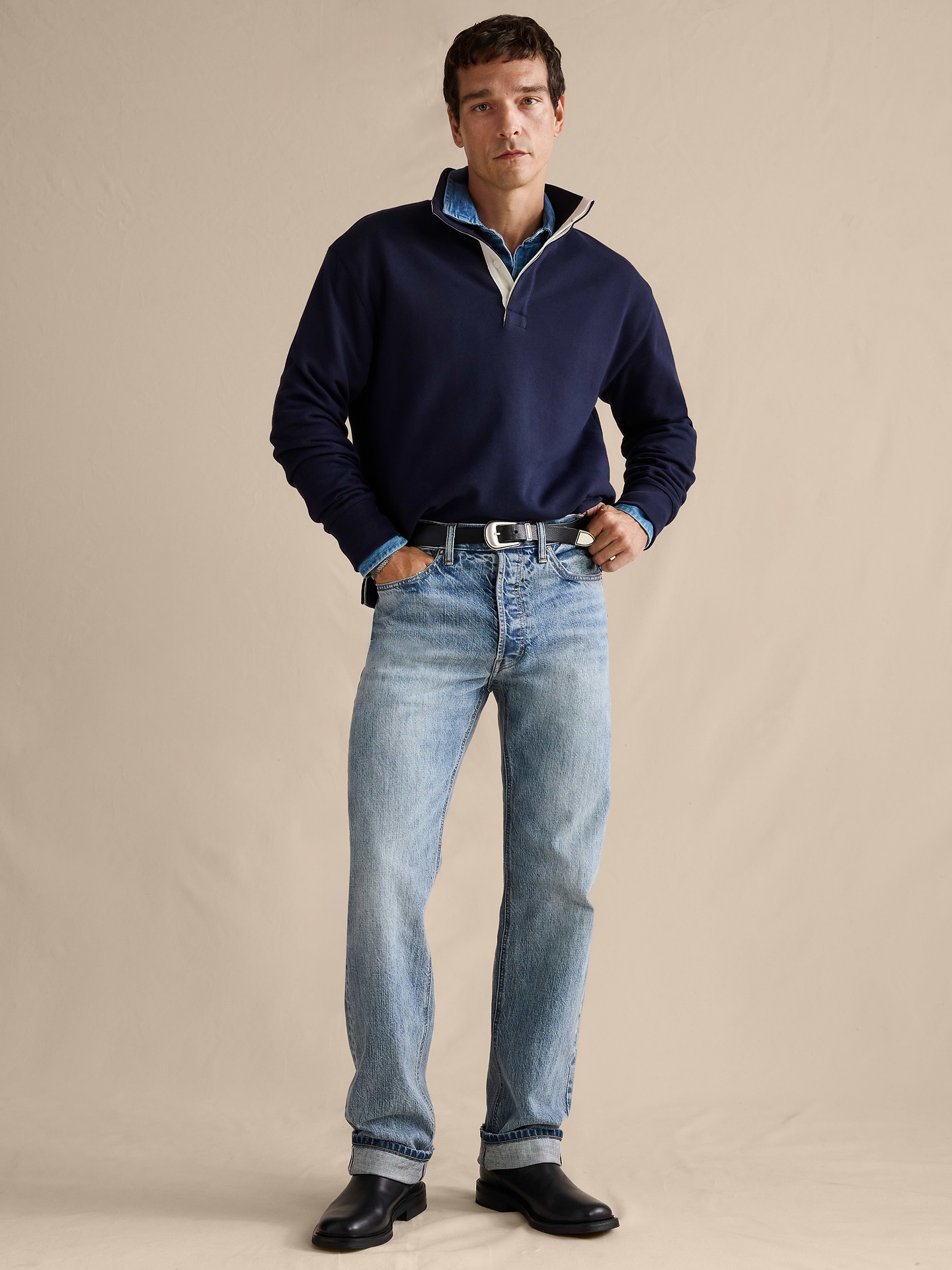 Image number 1 showing, Straight Selvedge Jean