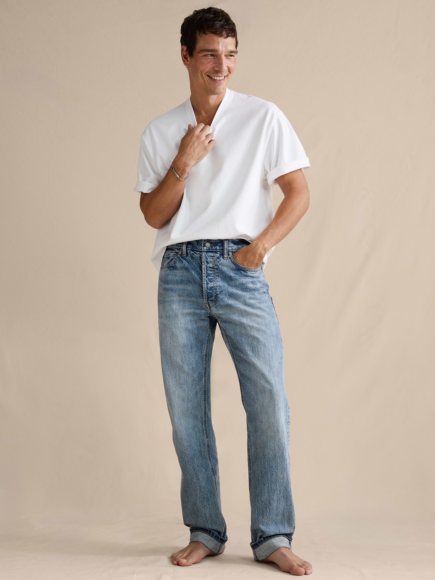 Image number 5 showing, Straight Selvedge Jean