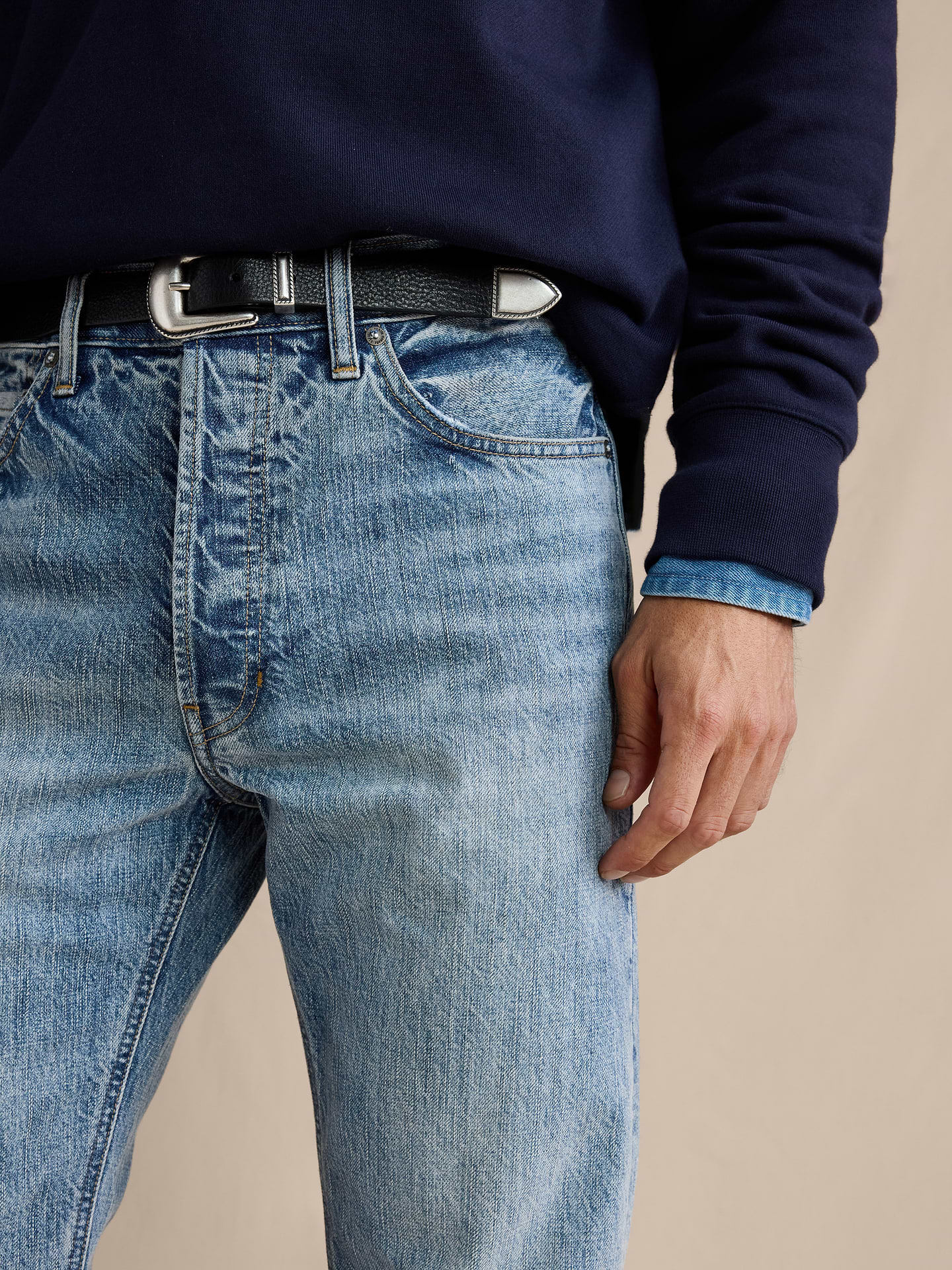 Image number 7 showing, Straight Selvedge Jean