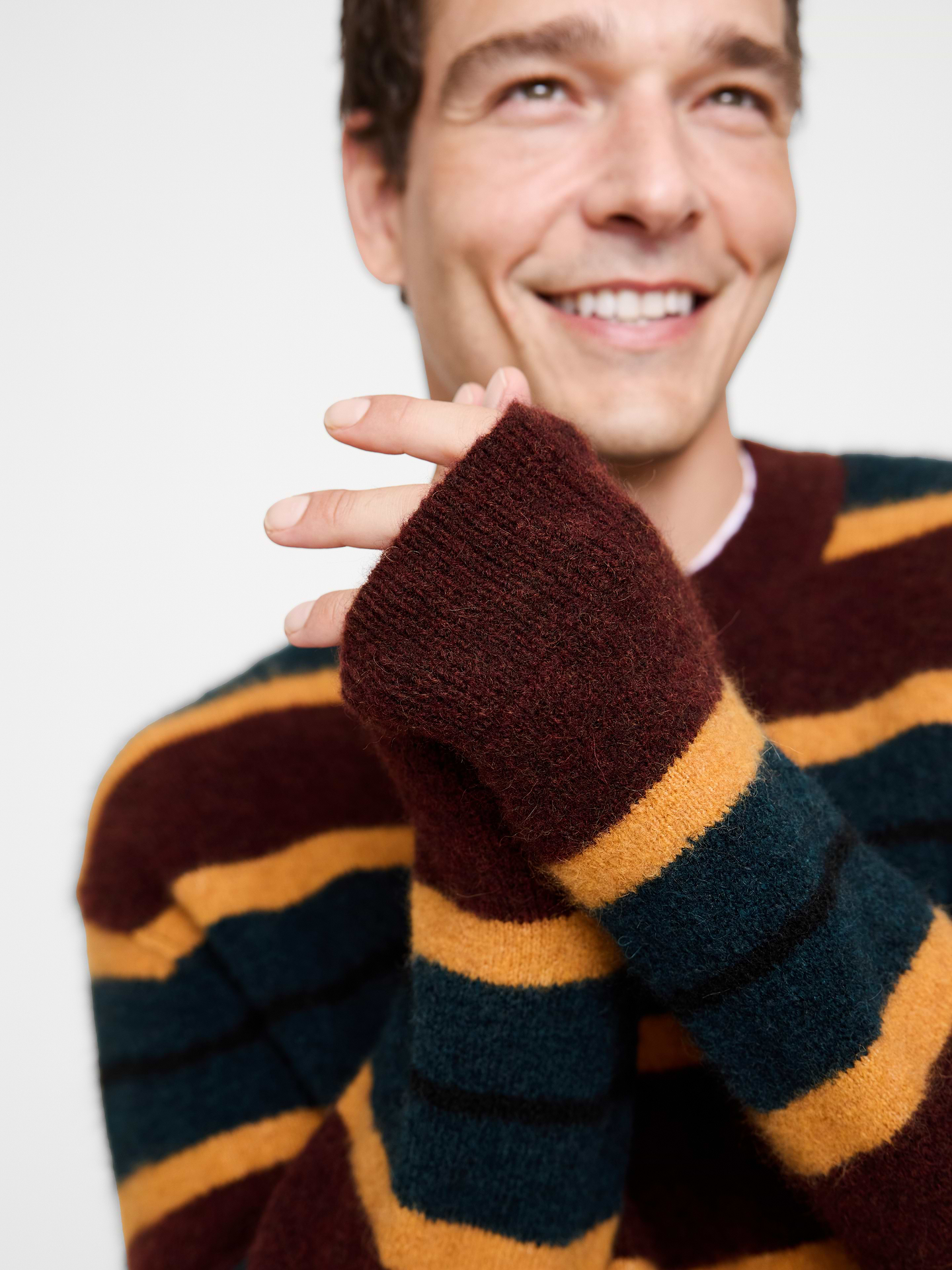 Image number 3 showing, Italian Alpaca-Wool Blend Stripe Sweater