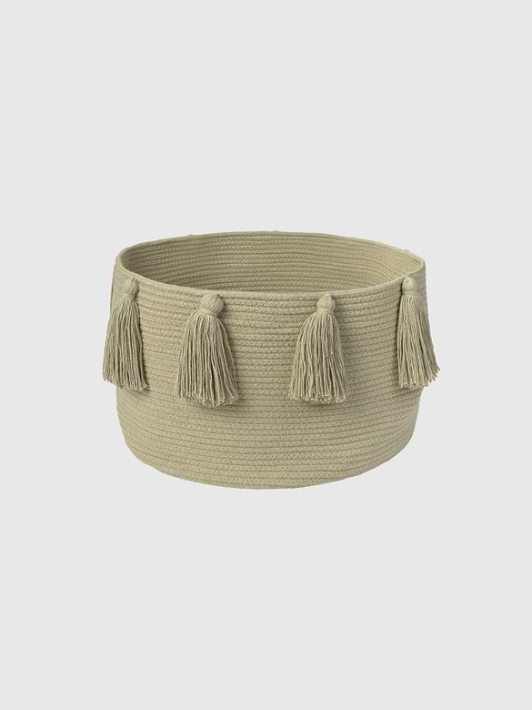 Lorena Canals Basket New Tassels Olive