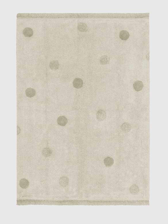 Lorena Canals Washable Rug Hippy Dots Olive