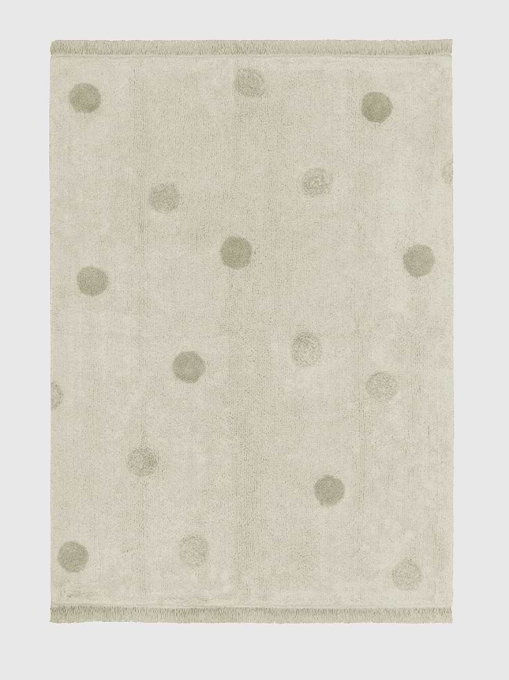 Image number 1 showing, Lorena Canals Washable Rug Hippy Dots Olive