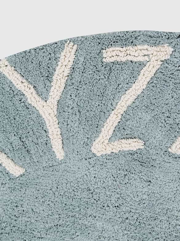 Lorena Canals Washable Rug ABC Natural Vintage Blue