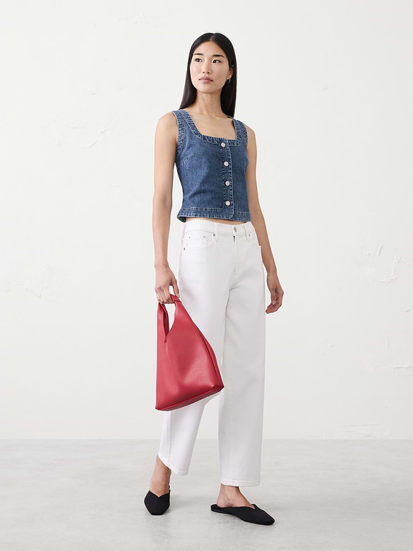 Denim Buttoned Top
