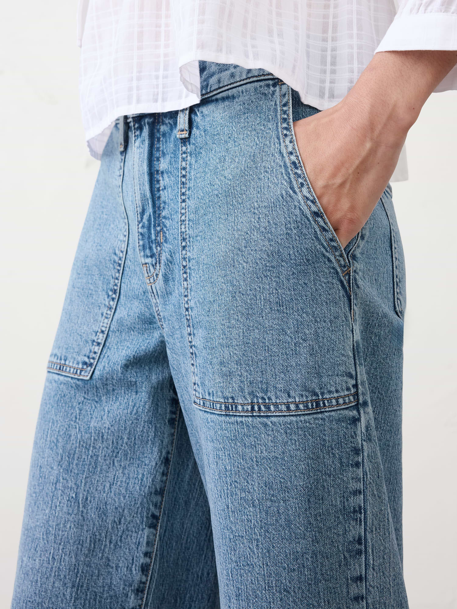 Wide-Leg High-Rise Utility Jean | Banana Republic Factory
