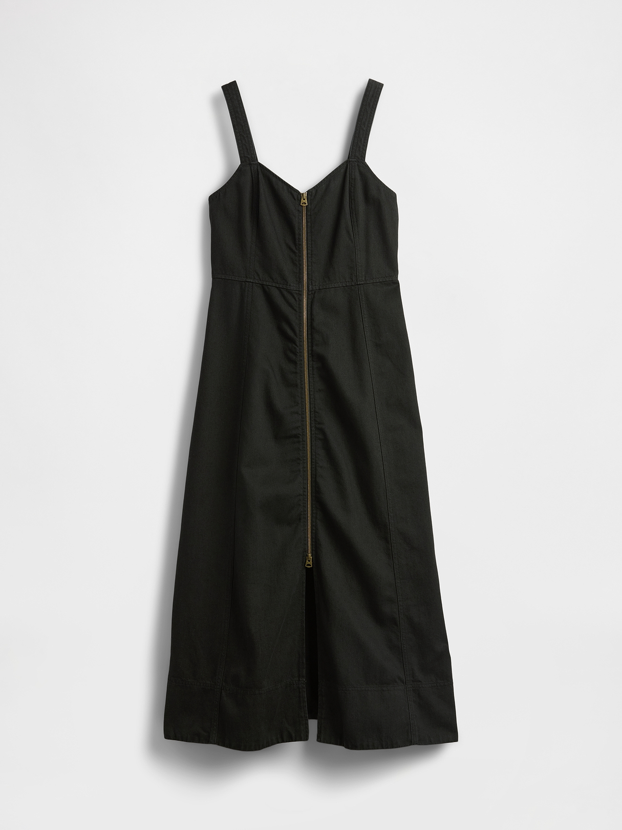 UltraSoft Denim Zip-Front Maxi Dress | Gap