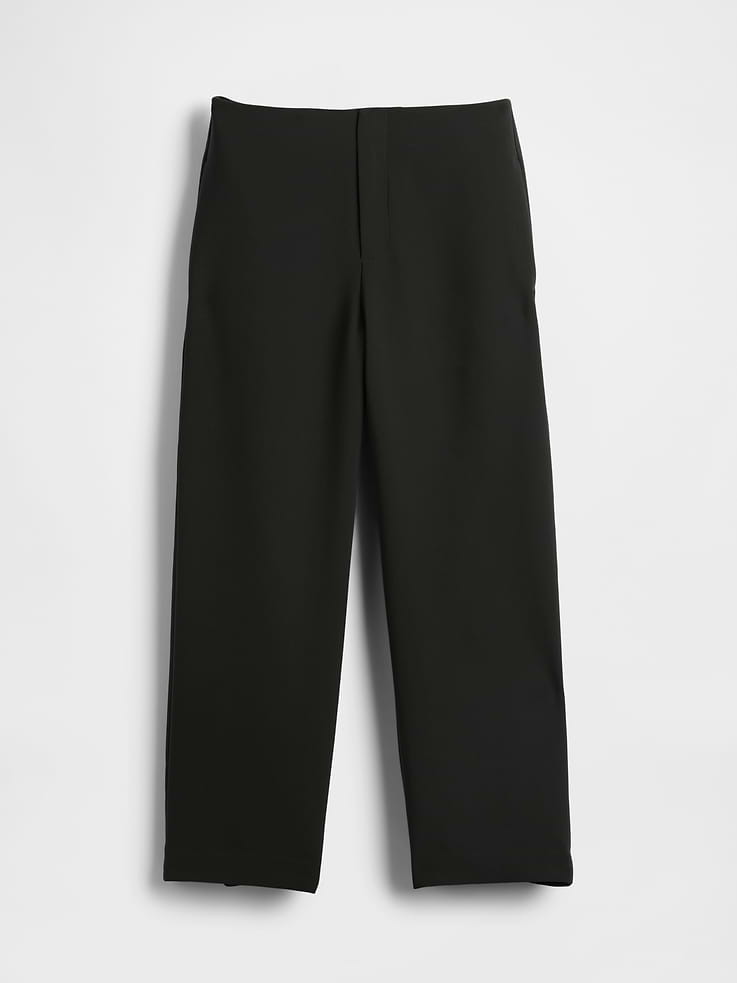 Image number 7 showing, High Rise Twill Straight Ankle Pants