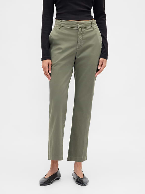 Mid Rise Khakis