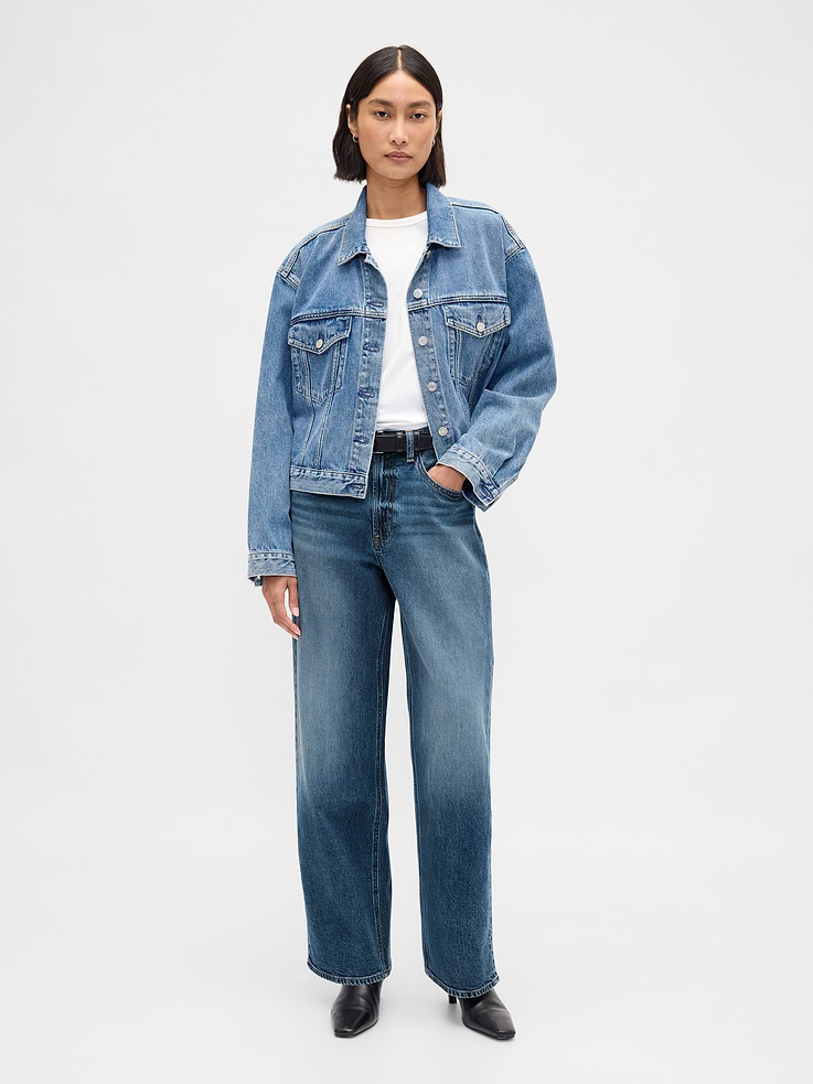 L'image numéro 1 présente Jean ample années 90 à taille haute