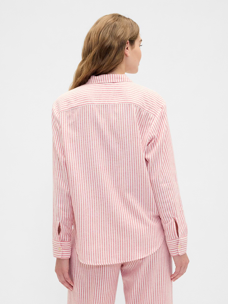 Image 2 of 4, Relaxed Flannel Sleep Shirt