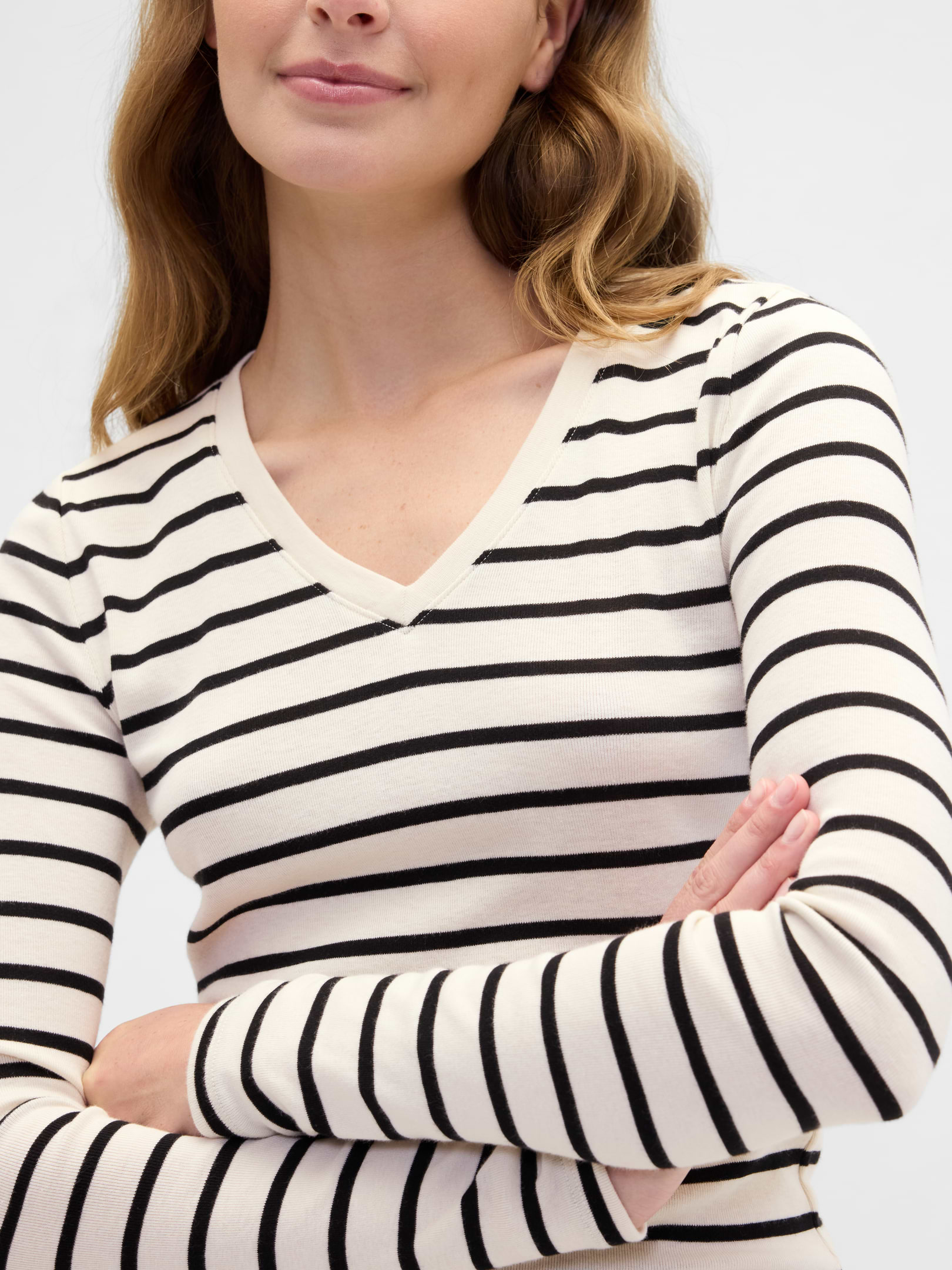 Stripe V-Neck T-Shirt | Gap Factory