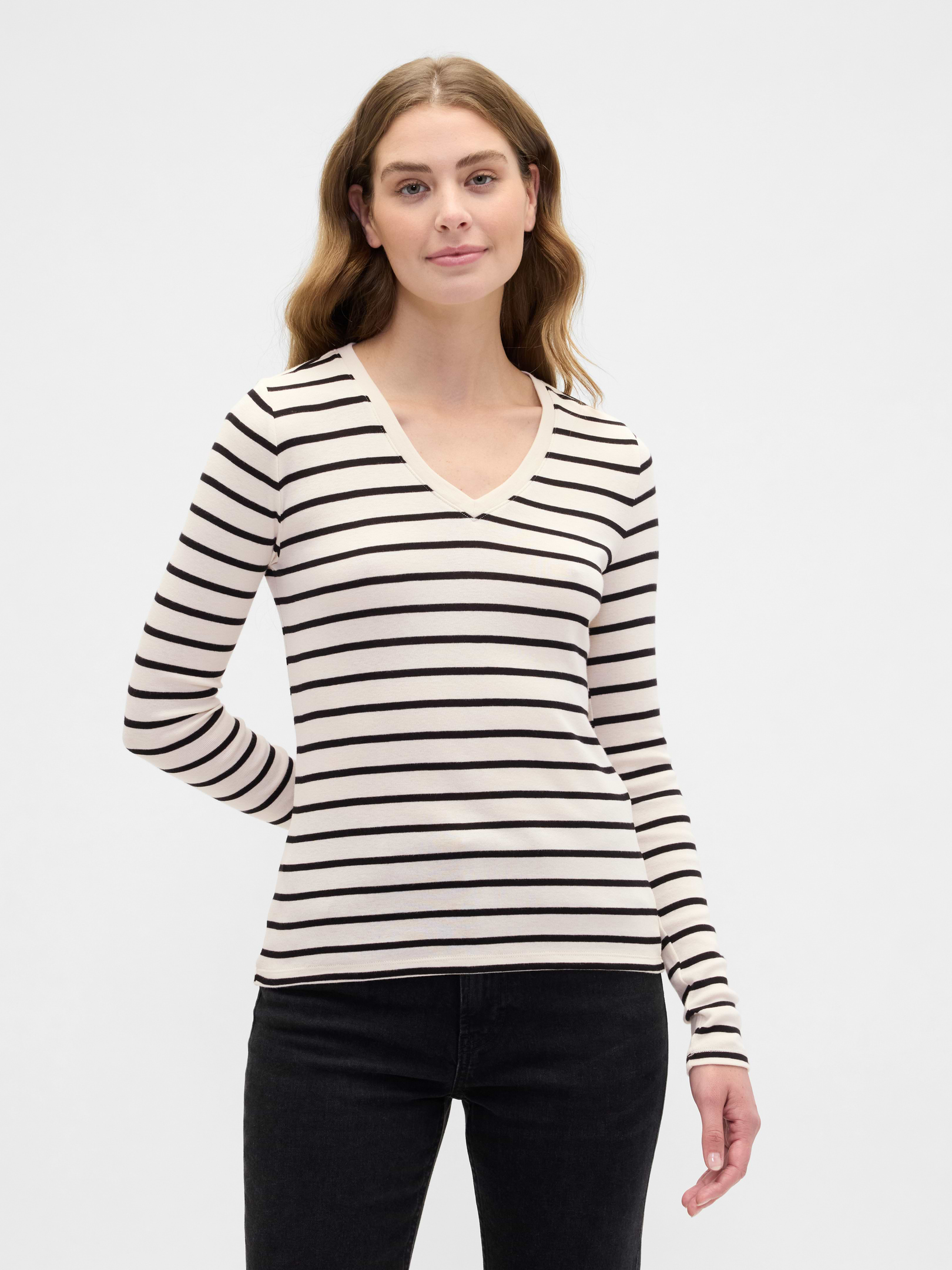 トップス vintageAbercrombie&Fitch striped T-shirt Stripe V-Neck T-Shirt | Gap Factory