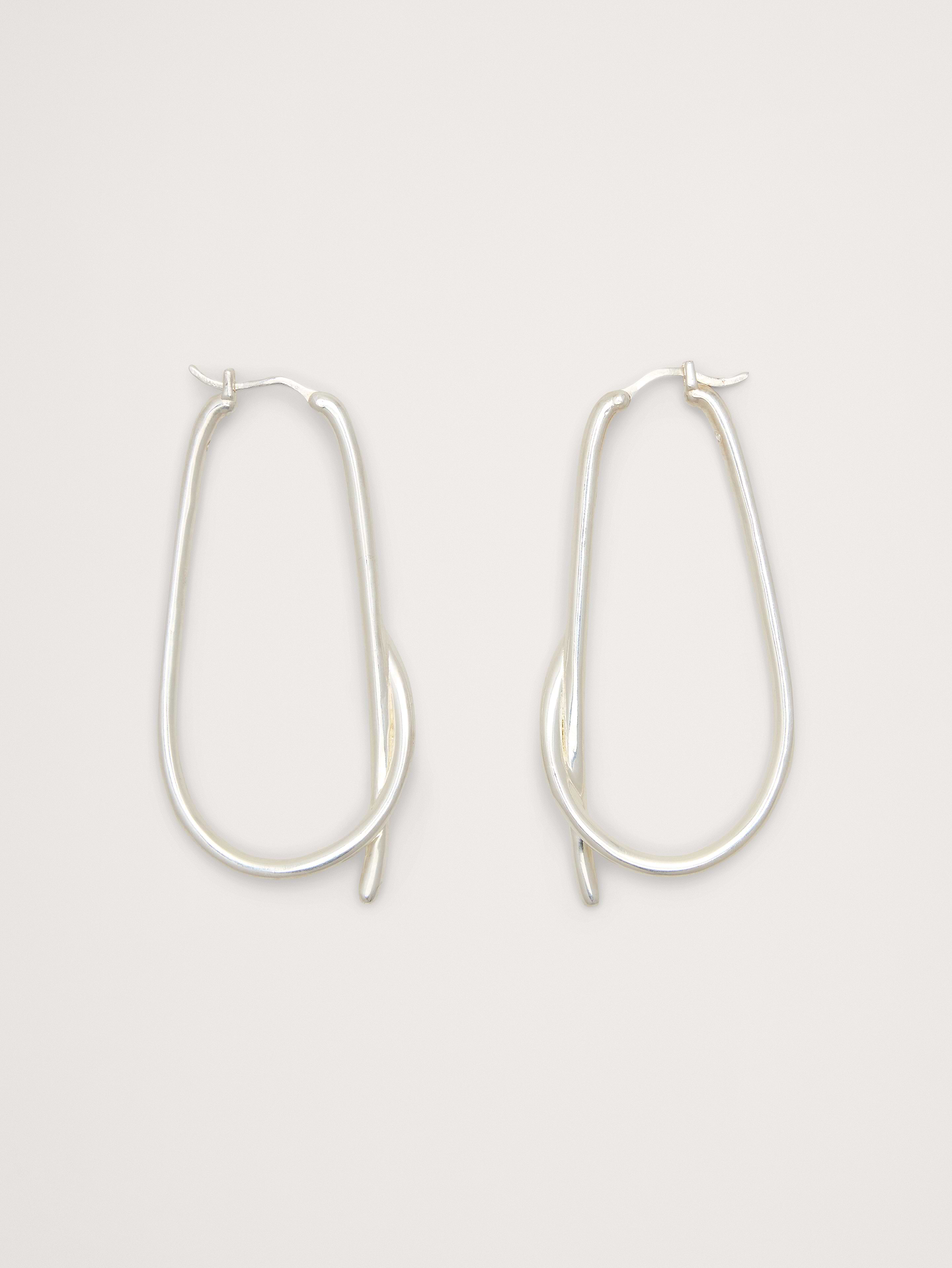 Image number 1 showing, Large Knotted Hoop Earrings