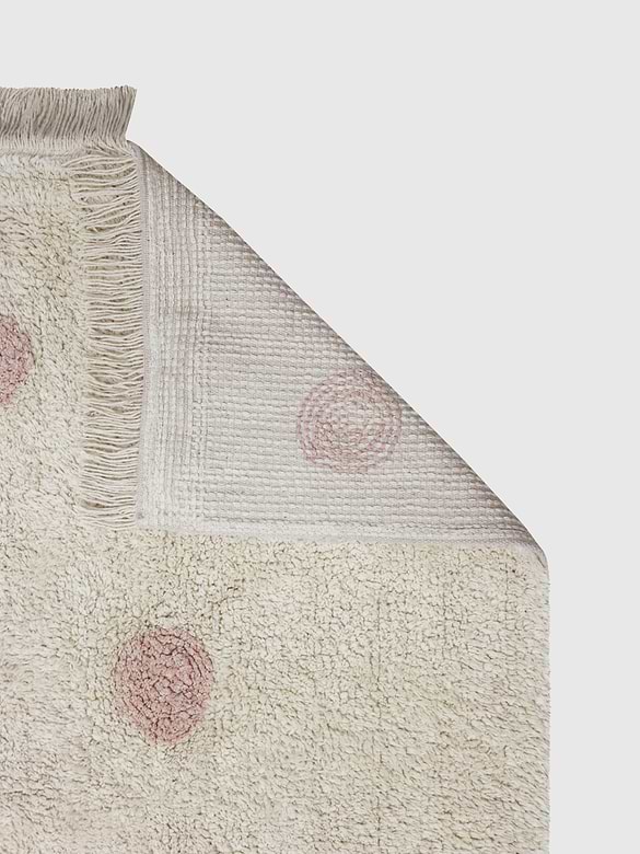 Lorena Canals Washable Rug Hippy Dots Vintage Nude