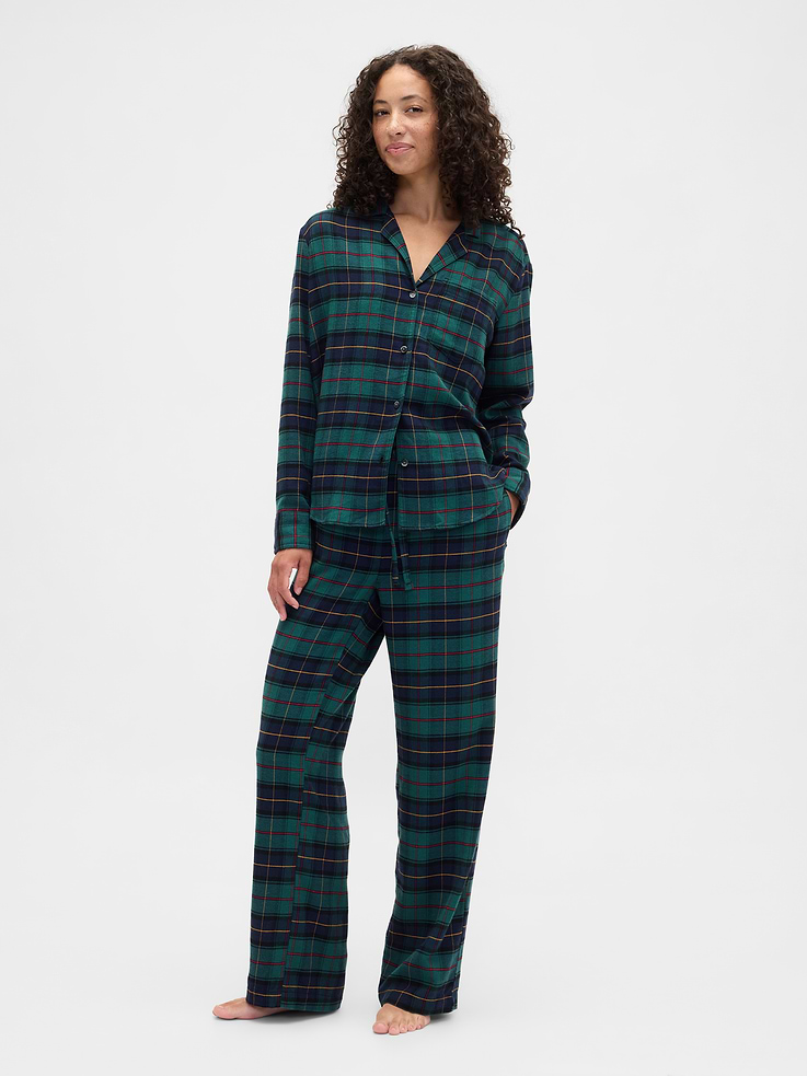 Image 1 of 4, Smooth flannel sleep pants., Drawcord ties at elasticized waist., Front slant pockets., Select styles have allover print., Product #816697