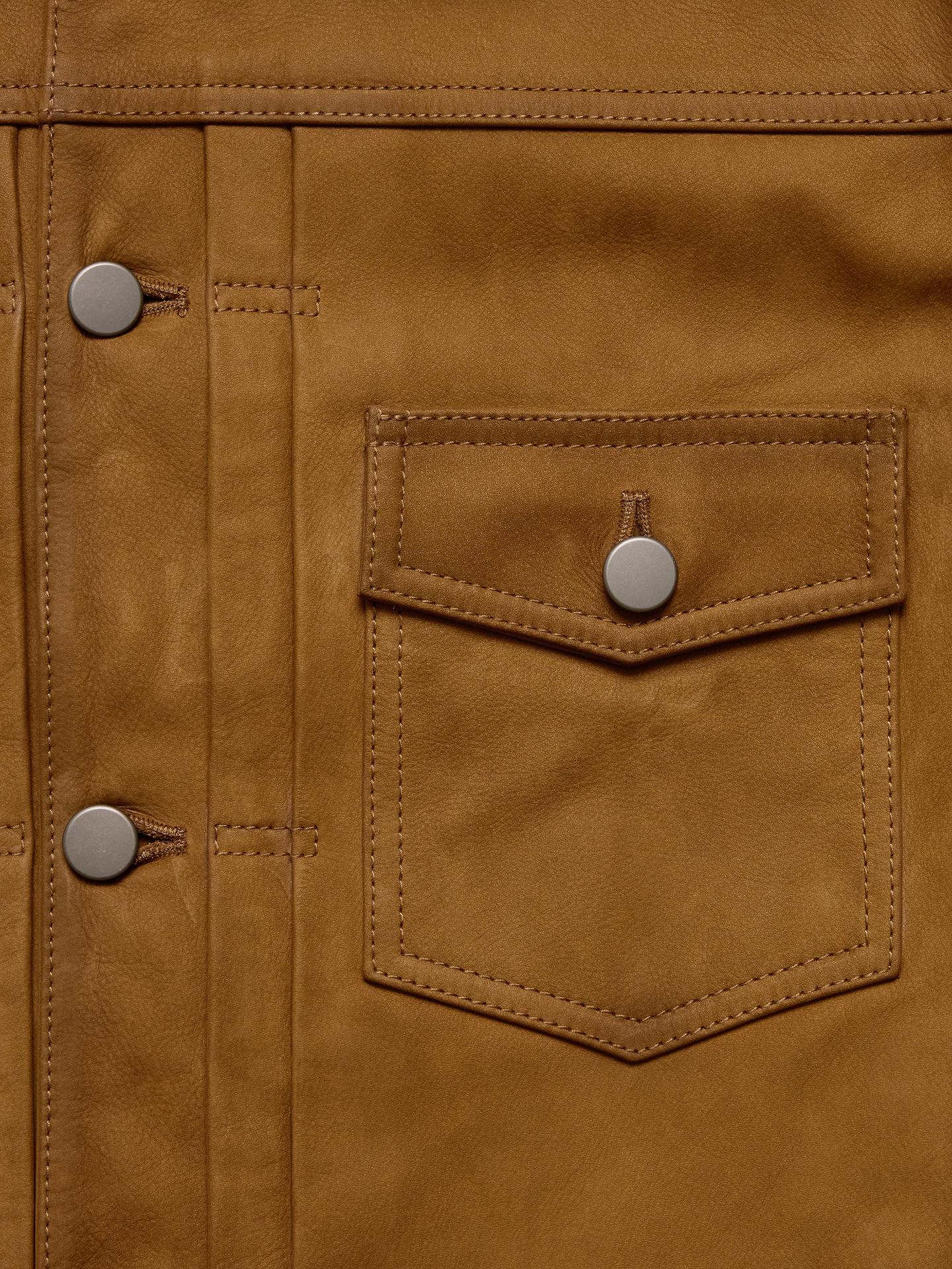 Image number 6 showing, Nubuck Leather Trucker Jacket