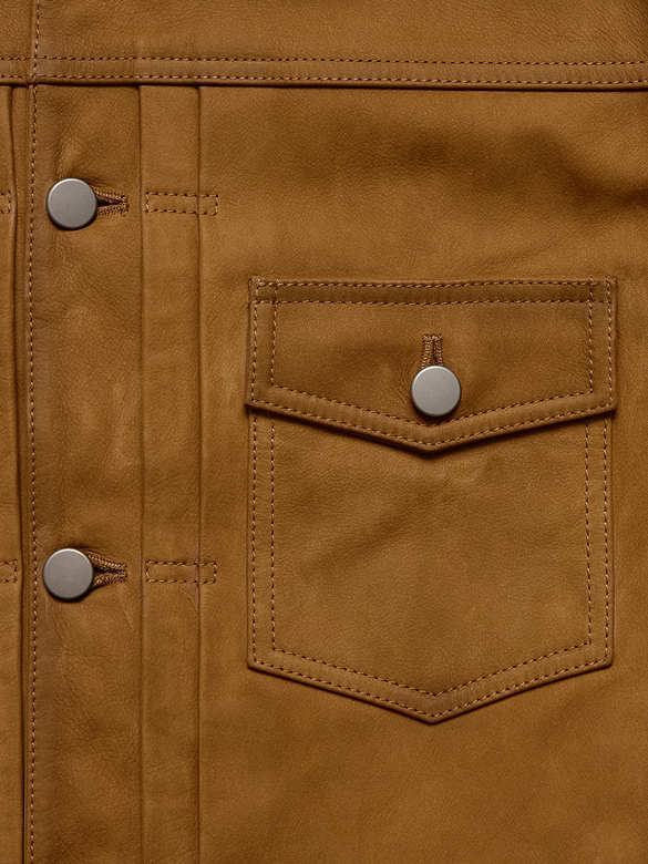 Nubuck Leather Trucker Jacket