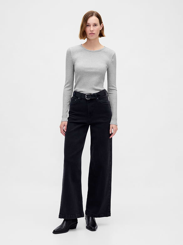 Modern Compact Rib Crop T-Shirt