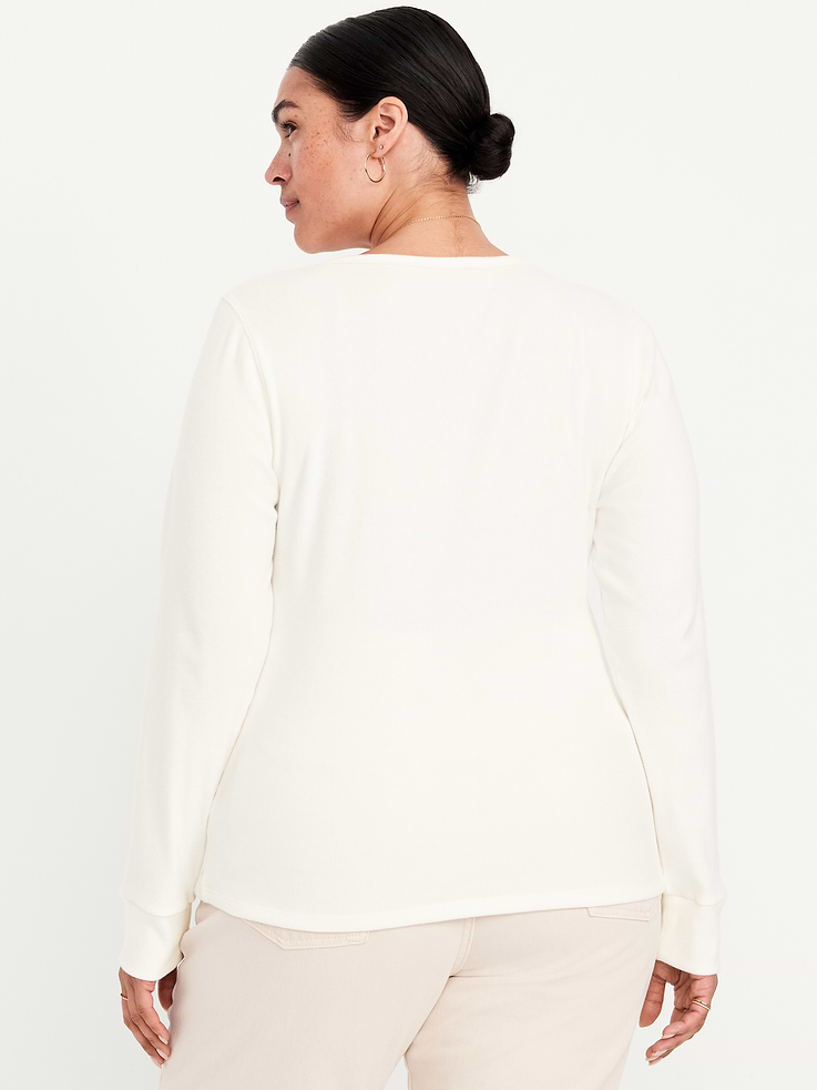 Image 7 of 8, Cozy Snug Crew-Neck Henley
