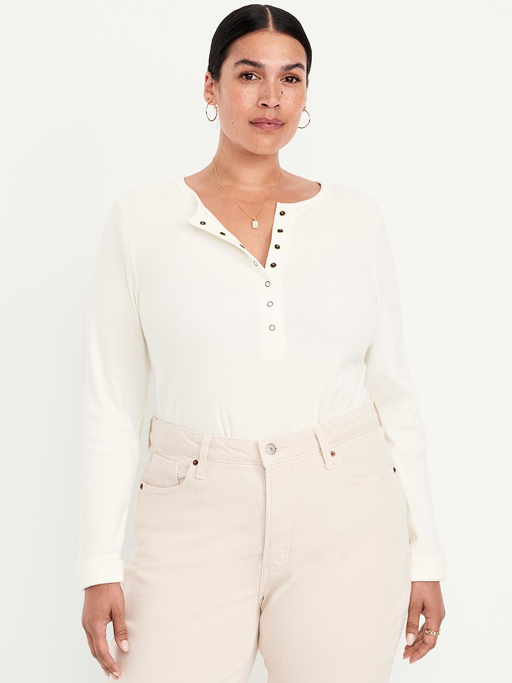Image 6 of 8, Cozy Snug Crew-Neck Henley