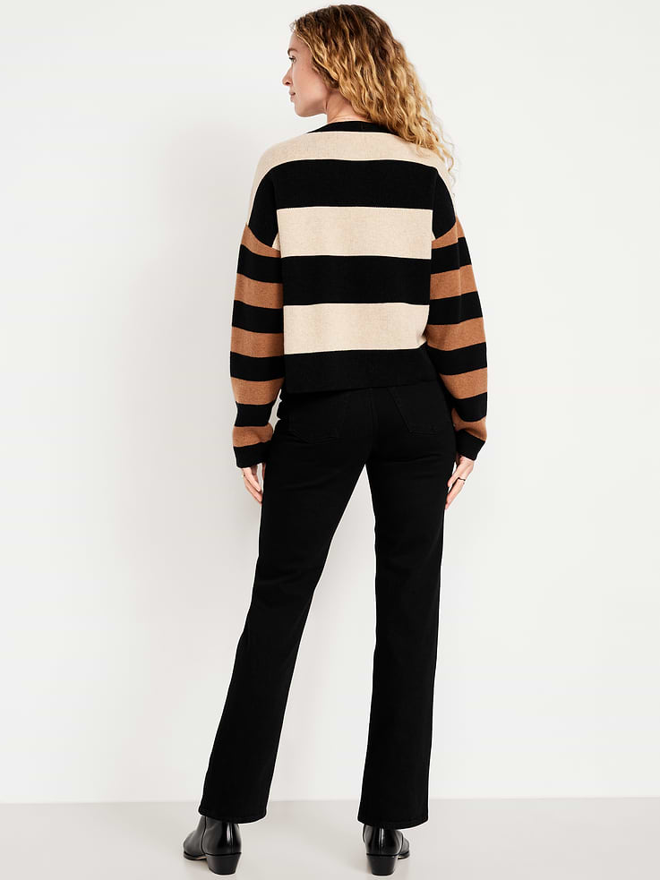 Image number 3 showing, Extra High-Waisted Straight Jeans