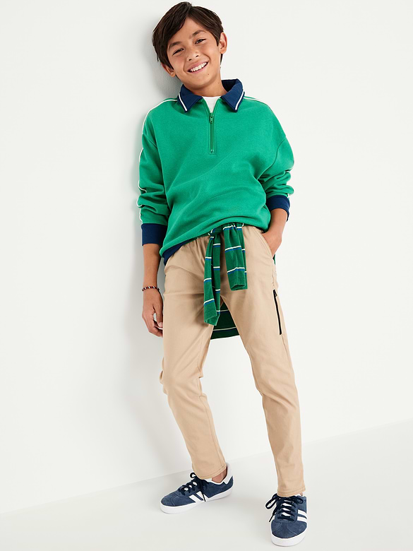 Pantalon chino techno effilé à extensibilité intégrée pour Garçon