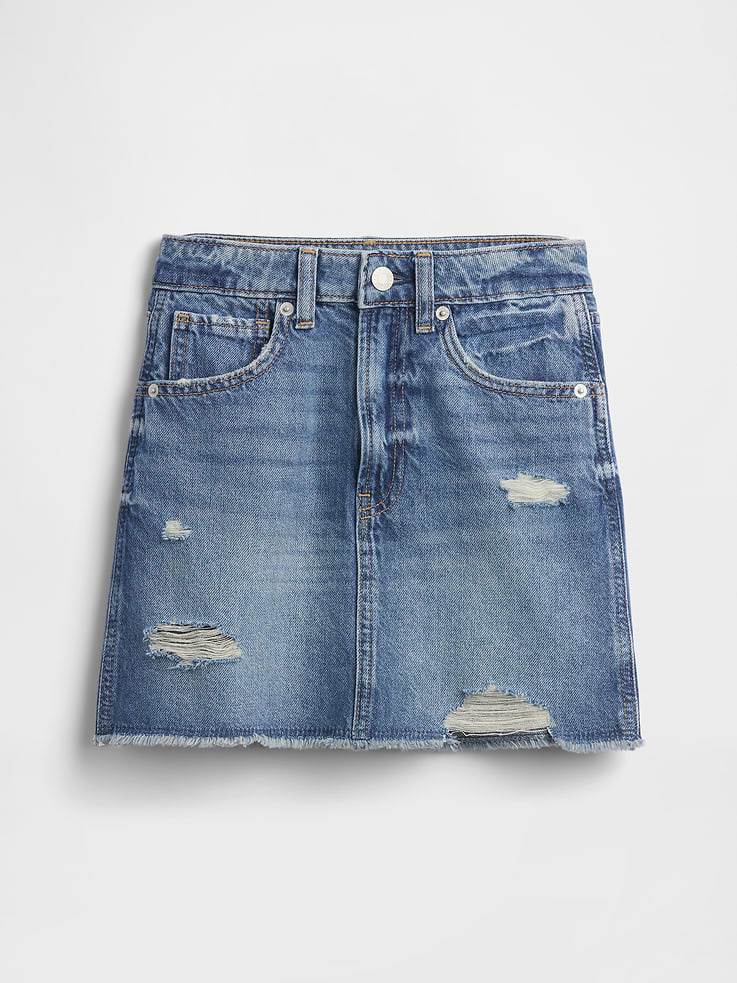 Image number 2 showing, Kids High Rise Denim Skirt