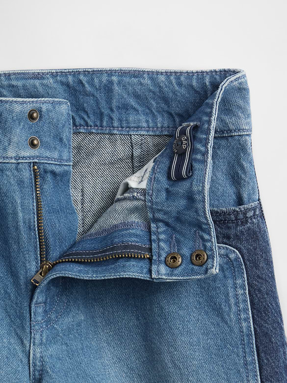 Kids High Rise Stride Wide-Leg Ankle Jeans