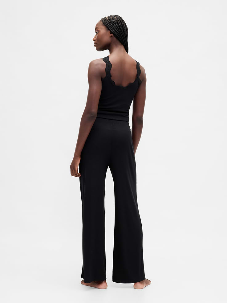 Image number 2 showing, Mini Rib Wide-Leg PJ Pants
