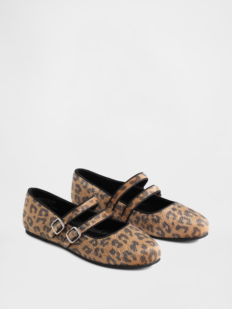 Image 2 de 5, Ballerines à deux brides à motif léopard pour Enfant