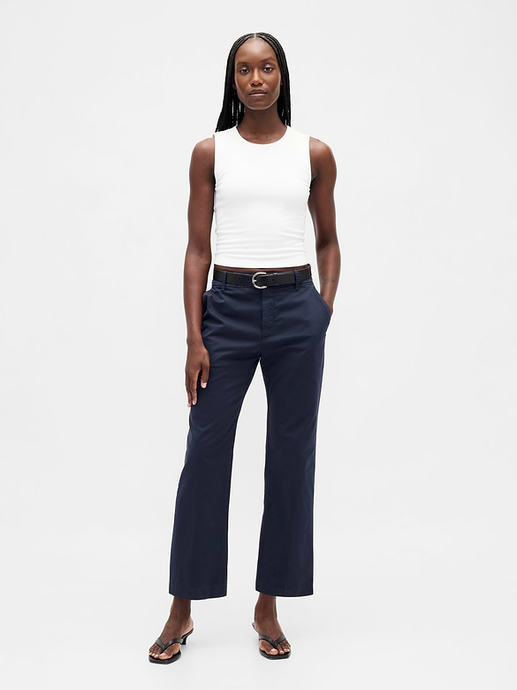 Mid Rise Khakis