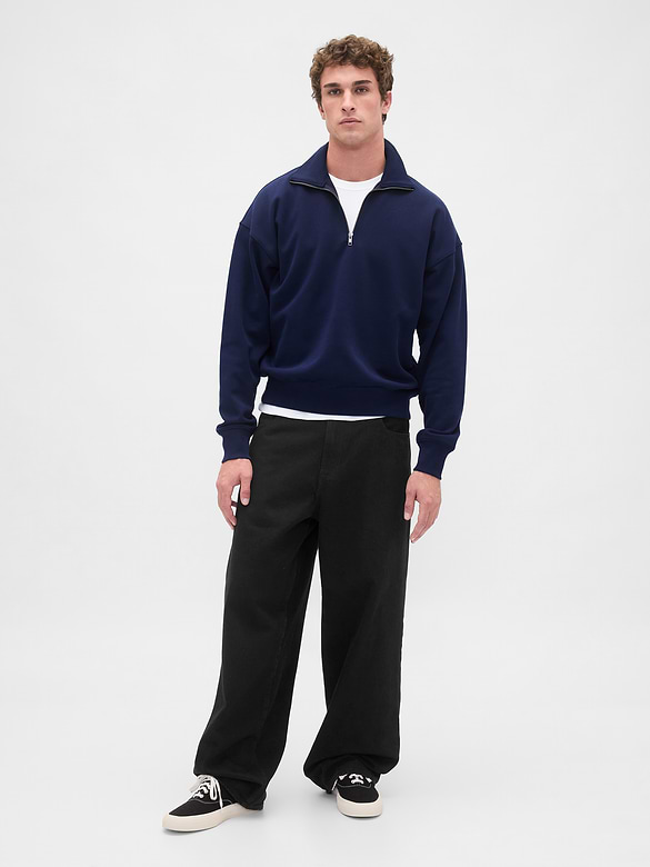 Adult Heavyweight Oversized Quarter-Zip Pullover