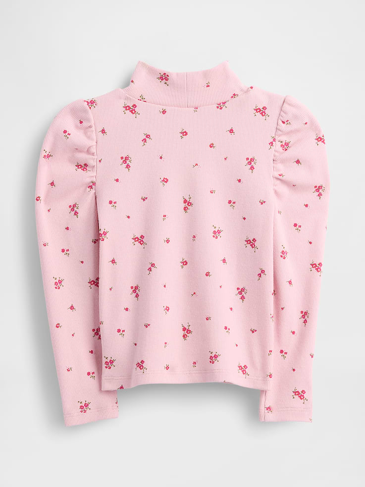 Image number 2 showing, Baby & Toddler Puff-Sleeve Rib Mockneck