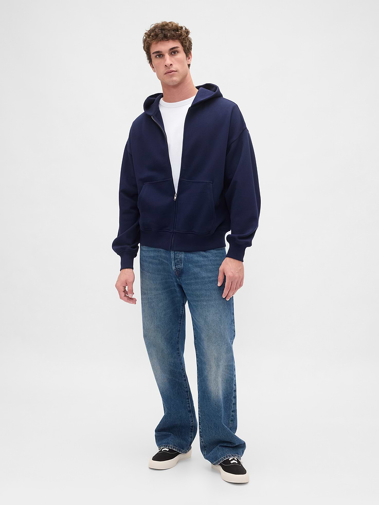 Image number 2 showing, Adult Heavyweight Oversized Zip Hoodie