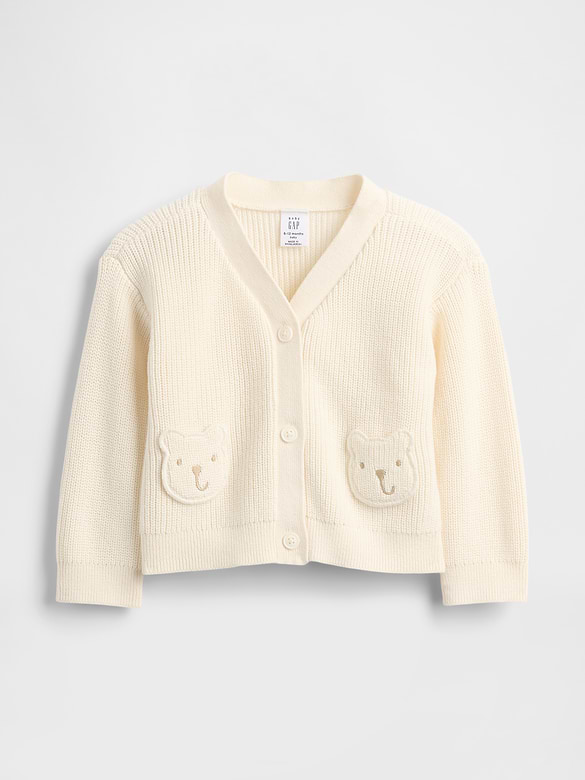 Baby Bear Pocket Cardigan Sweater
