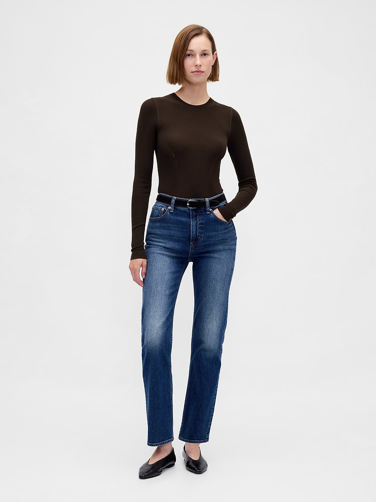 Image number 2 showing, Sheer Rib Sweater Bodysuit