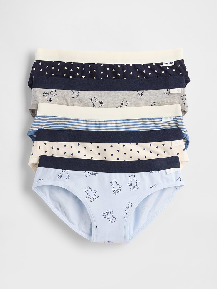Image number 1 showing, Kids Organic Stretch Cotton Bikini Briefs (5-Pack)