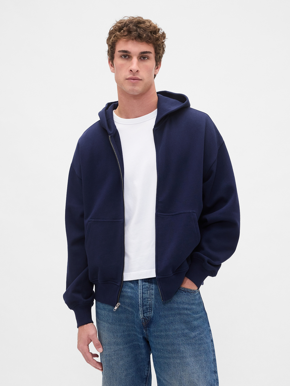 Adult Heavyweight Oversized Zip Hoodie | Gap