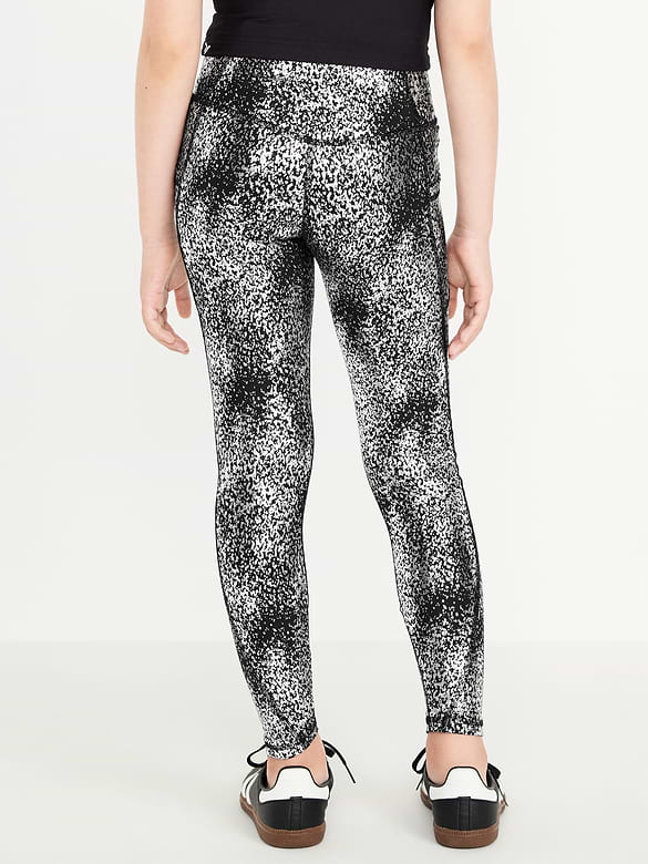 High-Waisted PowerSoft 7/8-Length Side-Pocket Leggings for Girls