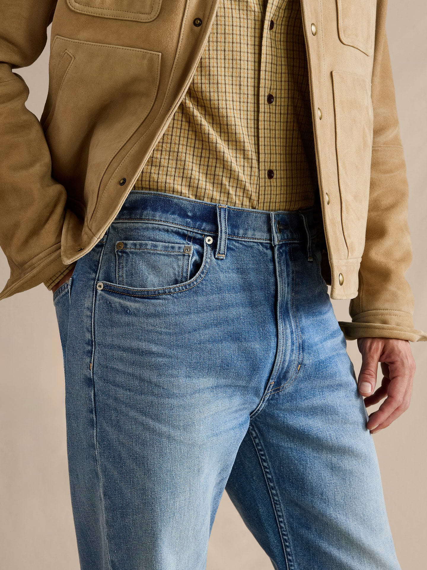 L'image numéro 3 présente Jean authentique coupe droite