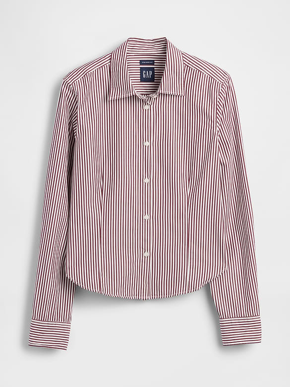 Organic Cotton Fitted Crop Shirt