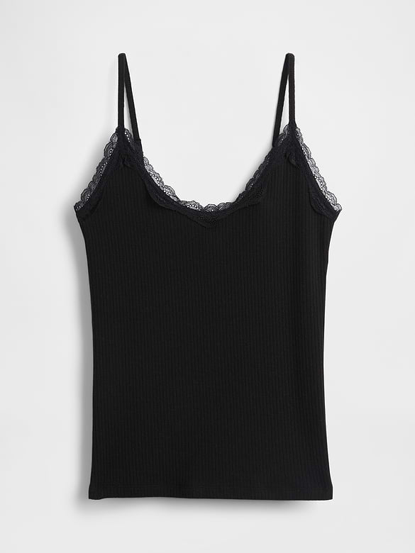 Lace-Trim Pointelle Cami
