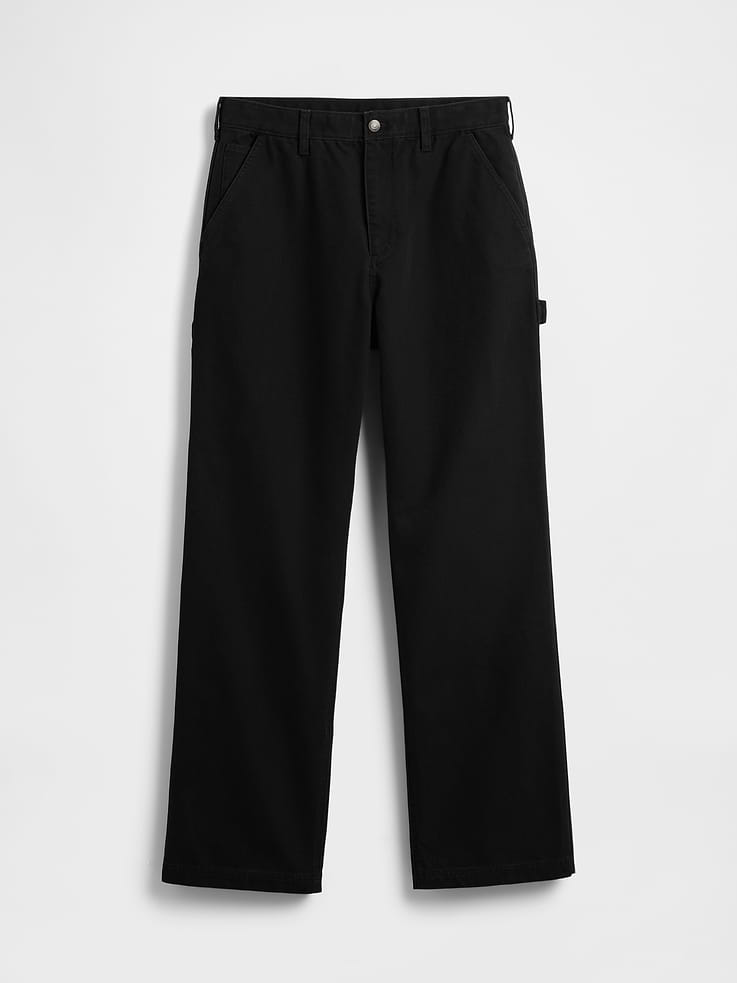 L'image numéro 6 présente Pantalon menuisier en toile ample années 90