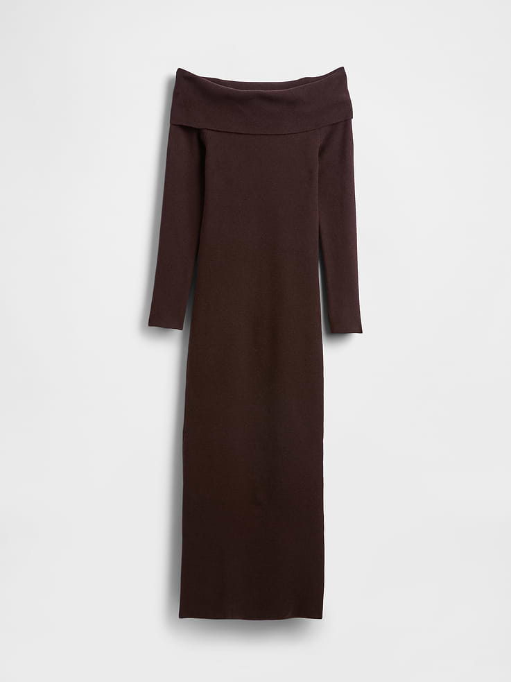 Image number 7 showing, CashSoft Stretch Off-Shoulder Midi Sweater Dress