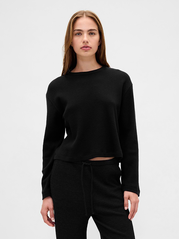 Waffle Crop PJ Top